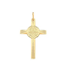 Pingente Semi Jóia Dourado Crucifixo