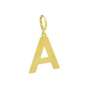 Pingente Semi Jóia Dourado Inicial Liso