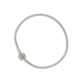 Pulseira Berloque Prata Fecho Liso com Trava