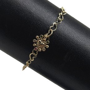 Pulseira Semi Jóia Dourada Corações