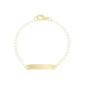 Pulseira Semi Jóia Dourada Infantil Chapinha