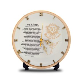 Relógio Ação de Graças Bodas de Ouro