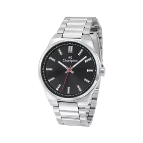 Relógio Champion Masculino Aço Visor Preto