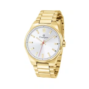 Relógio Champion Masculino Dourado Visor Prata