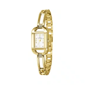 Relógio Champion Mini Feminino Dourado Quadrado