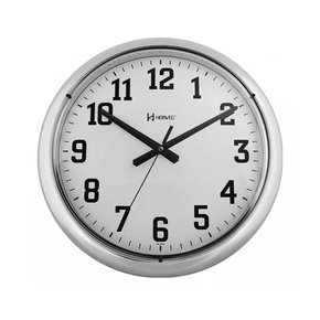 Relógio de Parede Herweg Cromado Fosco