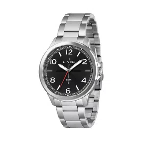 Relógio Lince Masculino Aço Visor Preto