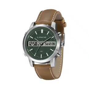 Relógio Lince Masculino Anadigi Fundo Verde
