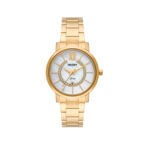 Relógio Orient Feminino Dourado Calendário