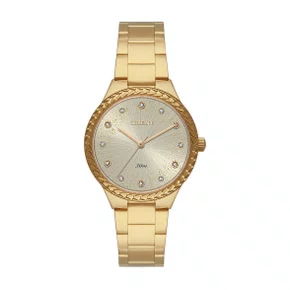 Relógio Orient Feminino Dourado com Pedras