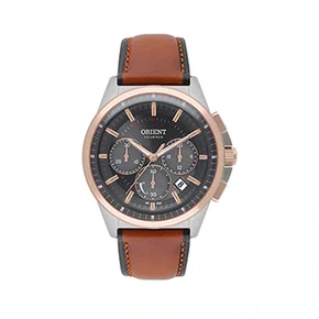 Relógio Orient Masculino Pulseira Couro Solartech
