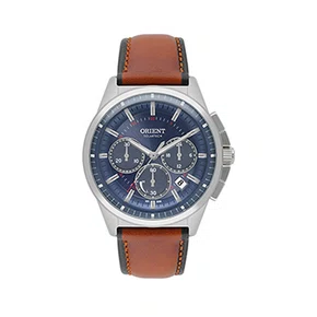 Relógio Orient Masculino Pulseira Couro Solartech
