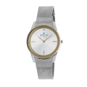 Relógio Oslo Feminino Prata e Dourado