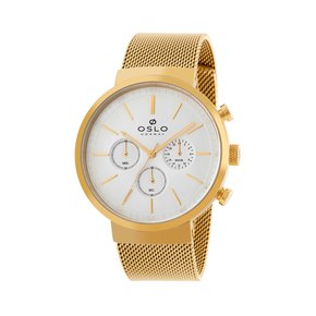 Relógio Oslo Unissex Dourado Multifuncão