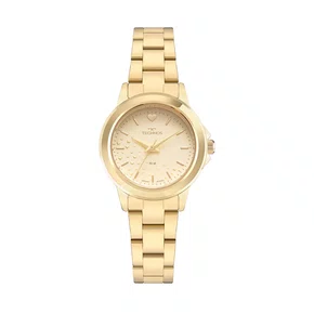 Relógio Technos Feminino Corações Dourado