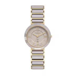 Relógio Technos Feminino em Cerâmica Nude Dourado