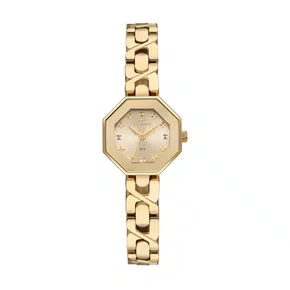 Relógio Technos Feminino Oitavado Dourado