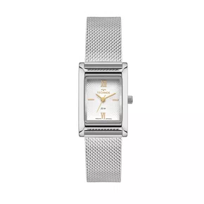 Relógio Technos Feminino Prata Visor Branco
