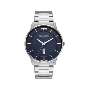 Relógio Technos Masculino Aço Slim Calendário