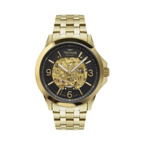 Relógio Technos Automático Skeleton Masculino Dourado