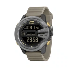 Relógio X-watch Sport Masculino Cinza e Dourado
