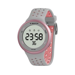 Relógio X-watch Unissex Digital Cinza e Rosa