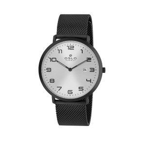 Relógio Oslo Unissex Calendário Preto
