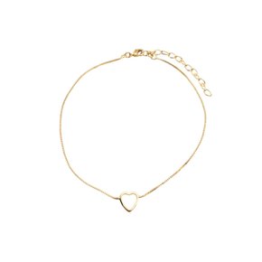 Tornozeleira Semi Jóia Dourada Coração Liso