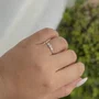 Anel Feminino Prata Pedra em Zircônia