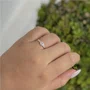 Anel Prata Solitário Pedras em Zircônia