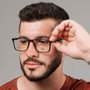 Armação para Óculos Difaty Masculina Preta