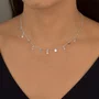 Colar Prata Chapinhas e Zircônias