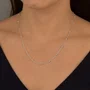 Colar Prata com Bolinhas Intercaladas