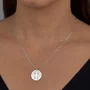 Colar Prata com Medalha Desenhada a Laser Filhos