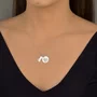 Colar Prata Mãe de Pet Medalha e Ossinho