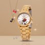 Kit Relógio Condor Disney Minnie Feminino Dourado