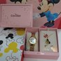 Kit Relógio Condor Disney Minnie Feminino Dourado