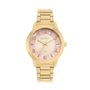 Kit Relógio Condor Feminino Dourado e Rosa