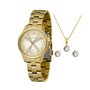 Kit Relógio Feminino Dourado