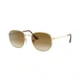 Óculos Solar Ray Ban Hexagonal Dourado Degradê