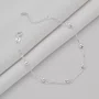 Pulseira Prata com Bolinhas Intercaladas