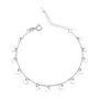 Pulseira Prata com Chapinhas Intercaladas