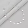 Pulseira Prata com Chapinhas Intercaladas