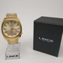 Relógio Lince Masculino Dourado Calendário