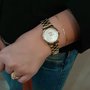 Relógio Orient Feminino Dourado com Pedra