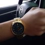 Relógio Orient Masculino Dourado Calendário