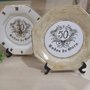 Relógio Prato Diceart Oitavado Bodas de Ouro