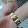 Relógio Seculus Masculino Dourado Long Life